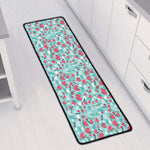 Valentine's Day Heart And Flower Print Long Kitchen Mat