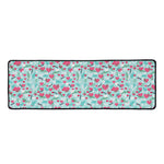 Valentine's Day Heart And Flower Print Long Kitchen Mat