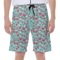 Valentine's Day Heart And Flower Print Men's Beach Shorts