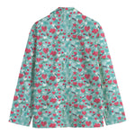 Valentine's Day Heart And Flower Print Men's Blazer