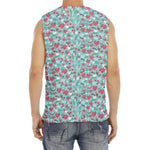 Valentine's Day Heart And Flower Print Men's Fitness Tank Top