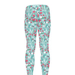 Valentine's Day Heart And Flower Print Men's leggings