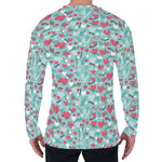 Valentine's Day Heart And Flower Print Men's Long Sleeve T-Shirt