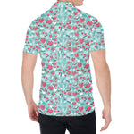 Valentine's Day Heart And Flower Print Men's Shirt