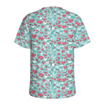 Valentine's Day Heart And Flower Print Men's Sports T-Shirt
