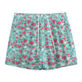 Valentine's Day Heart And Flower Print Mesh Shorts