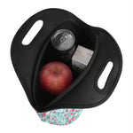 Valentine's Day Heart And Flower Print Neoprene Lunch Bag