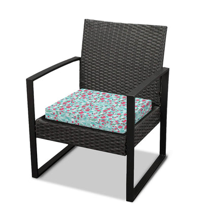 Valentine's Day Heart And Flower Print Outdoor Seat Cushion Cover