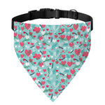 Valentine's Day Heart And Flower Print Over The Collar Dog Bandana