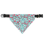Valentine's Day Heart And Flower Print Over The Collar Dog Bandana