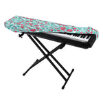 Valentine's Day Heart And Flower Print Piano Keyboard Cover
