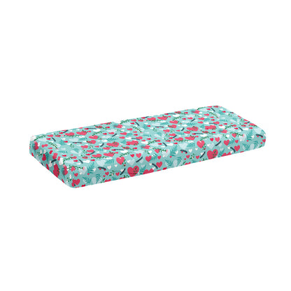 Valentine's Day Heart And Flower Print Piano Keyboard Cover