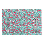 Valentine's Day Heart And Flower Print Placemat