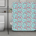 Valentine's Day Heart And Flower Print Polyester Shower Curtain