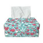 Valentine's Day Heart And Flower Print Rectangle Tissue Box Cover