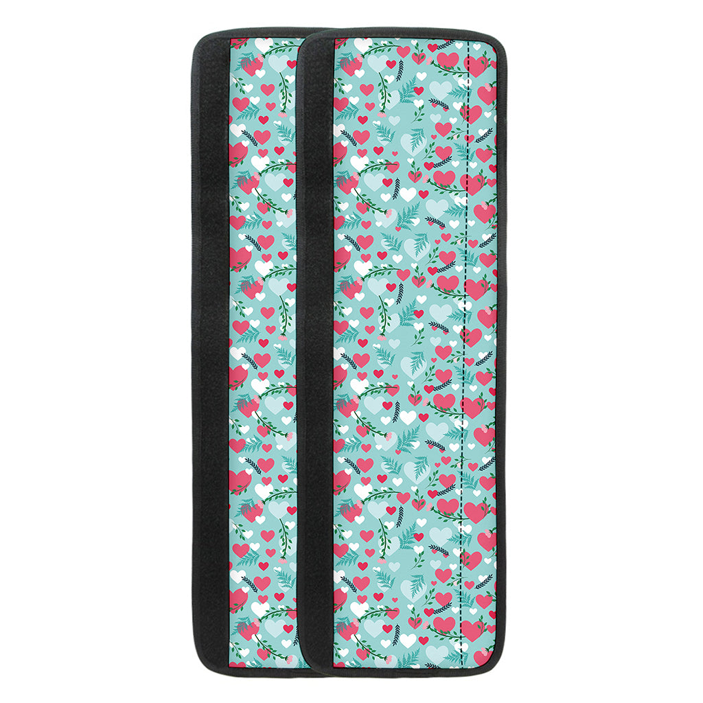 Valentine's Day Heart And Flower Print Refrigerator Handle Covers