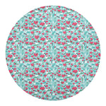 Valentine's Day Heart And Flower Print Round Blanket