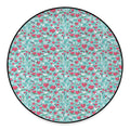 Valentine's Day Heart And Flower Print Round Floor Mat