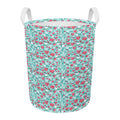 Valentine's Day Heart And Flower Print Round Laundry Basket