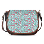 Valentine's Day Heart And Flower Print Saddle Bag