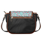 Valentine's Day Heart And Flower Print Saddle Bag