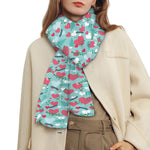 Valentine's Day Heart And Flower Print Scarf