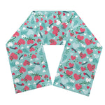 Valentine's Day Heart And Flower Print Scarf