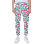 Valentine's Day Heart And Flower Print Scuba Joggers