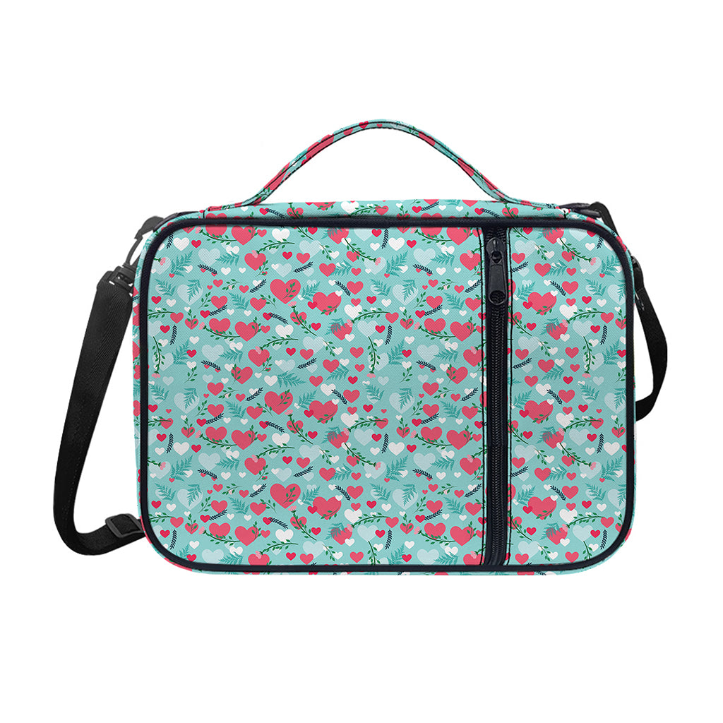 Valentine's Day Heart And Flower Print Shoulder Strap Bible Bag