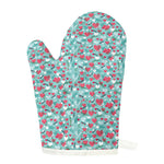 Valentine's Day Heart And Flower Print Single Oven Mitt