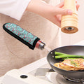 Valentine's Day Heart And Flower Print Skillet Handle Cover