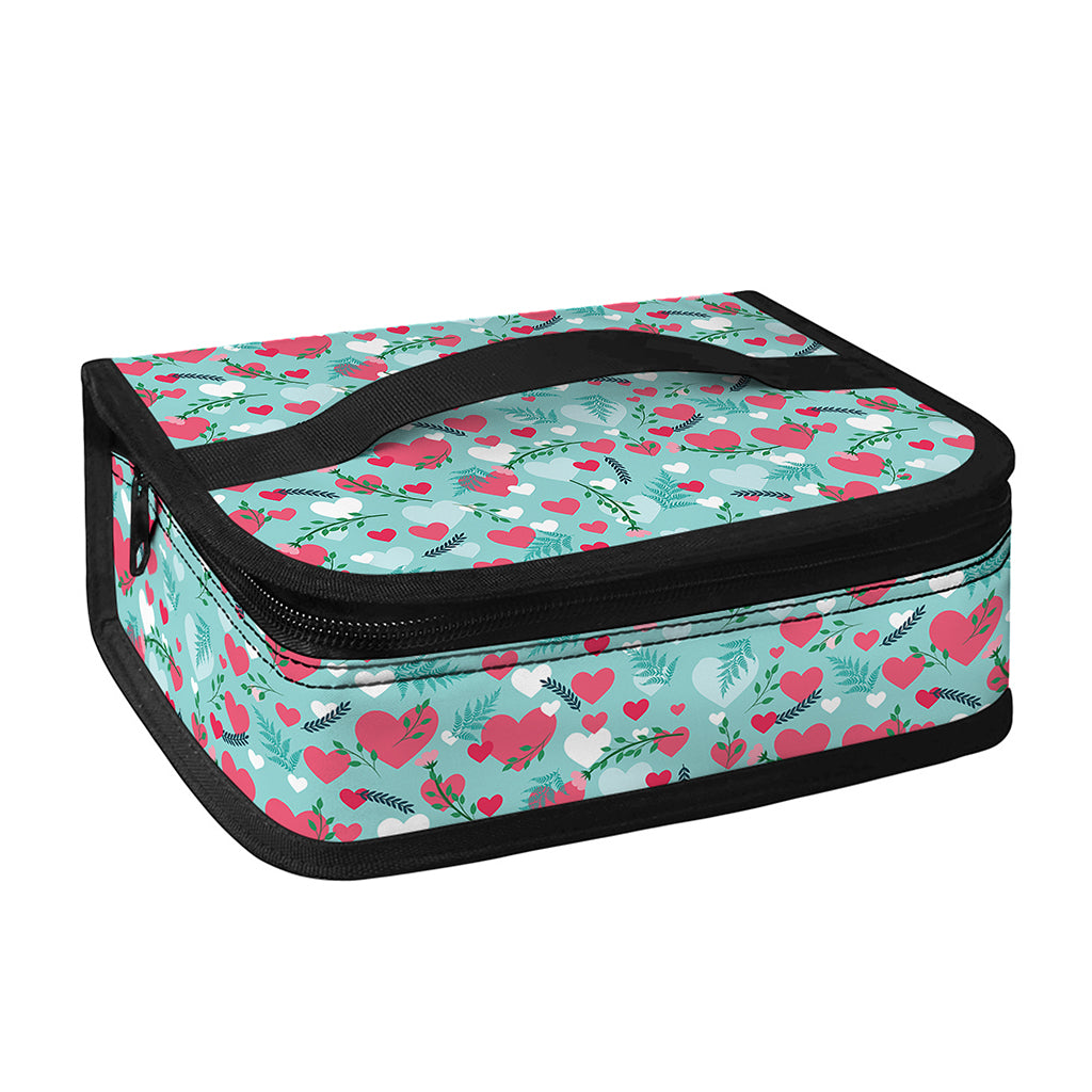 Valentine's Day Heart And Flower Print Small Lunch Bag