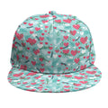 Valentine's Day Heart And Flower Print Snapback Cap