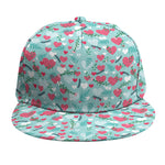 Valentine's Day Heart And Flower Print Snapback Cap