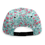 Valentine's Day Heart And Flower Print Snapback Cap