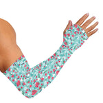 Valentine's Day Heart And Flower Print Sun Protection Arm Sleeves