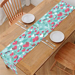 Valentine's Day Heart And Flower Print Table Runner