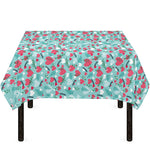 Valentine's Day Heart And Flower Print Tablecloth