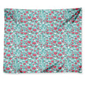 Valentine's Day Heart And Flower Print Tapestry