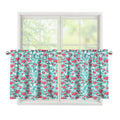 Valentine's Day Heart And Flower Print Tier Curtains