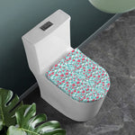 Valentine's Day Heart And Flower Print Toilet Lid Cover