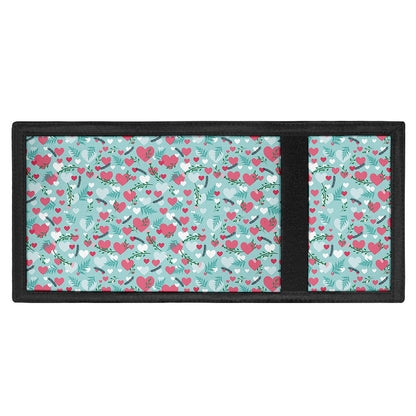 Valentine's Day Heart And Flower Print Trifold Wallet