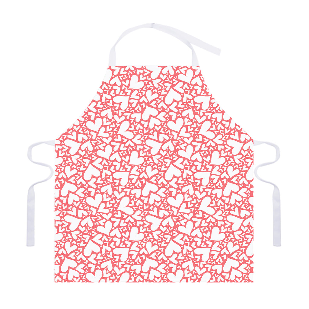 Valentine's Day Heart Pattern Print Adjustable Apron
