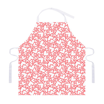 Valentine's Day Heart Pattern Print Adjustable Apron