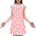 Valentine's Day Heart Pattern Print Adjustable Apron