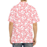 Valentine's Day Heart Pattern Print Aloha Shirt