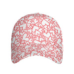 Valentine's Day Heart Pattern Print Baseball Cap