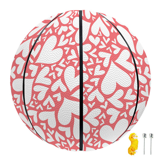 Valentine's Day Heart Pattern Print Basketball
