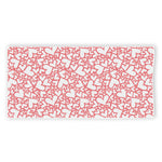 Valentine's Day Heart Pattern Print Beach Towel