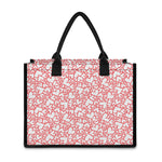 Valentine's Day Heart Pattern Print Canvas Tote Bag